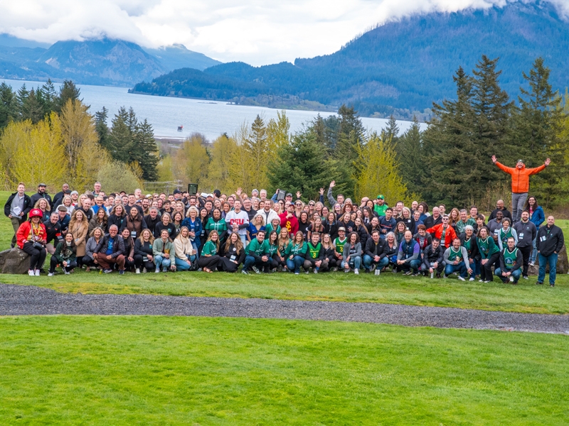 All company meeting at Skamania Lodge