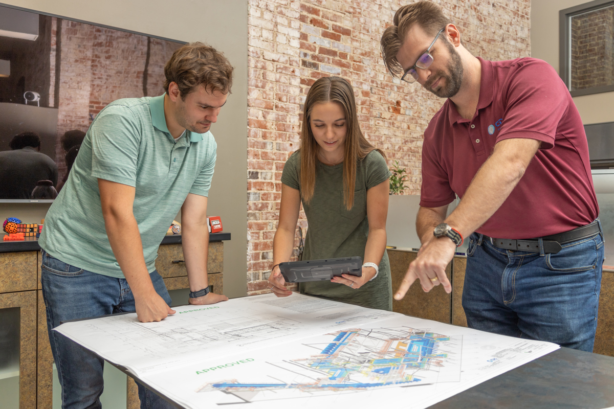 Staff Reviewing Plans