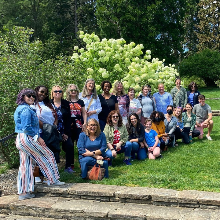 After over a year of working remotely, staff were able to safely get together at Winterthur for a lovely spring outing.