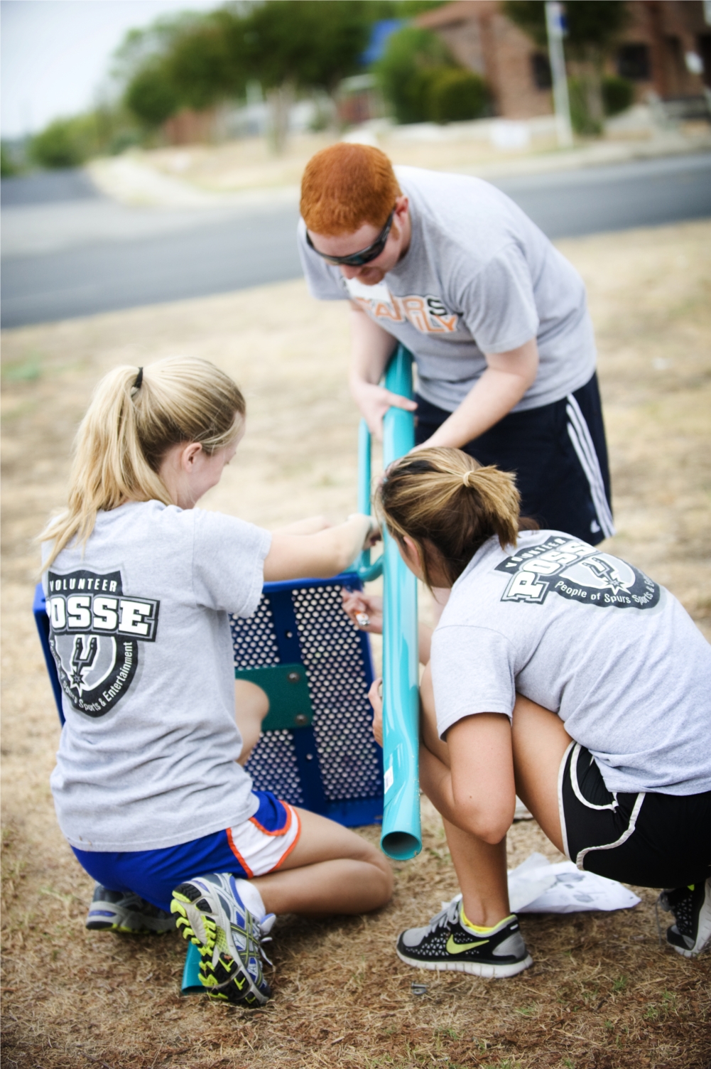 POSSE members helped build a new playground for the Crestholme Boys and Girls Club.