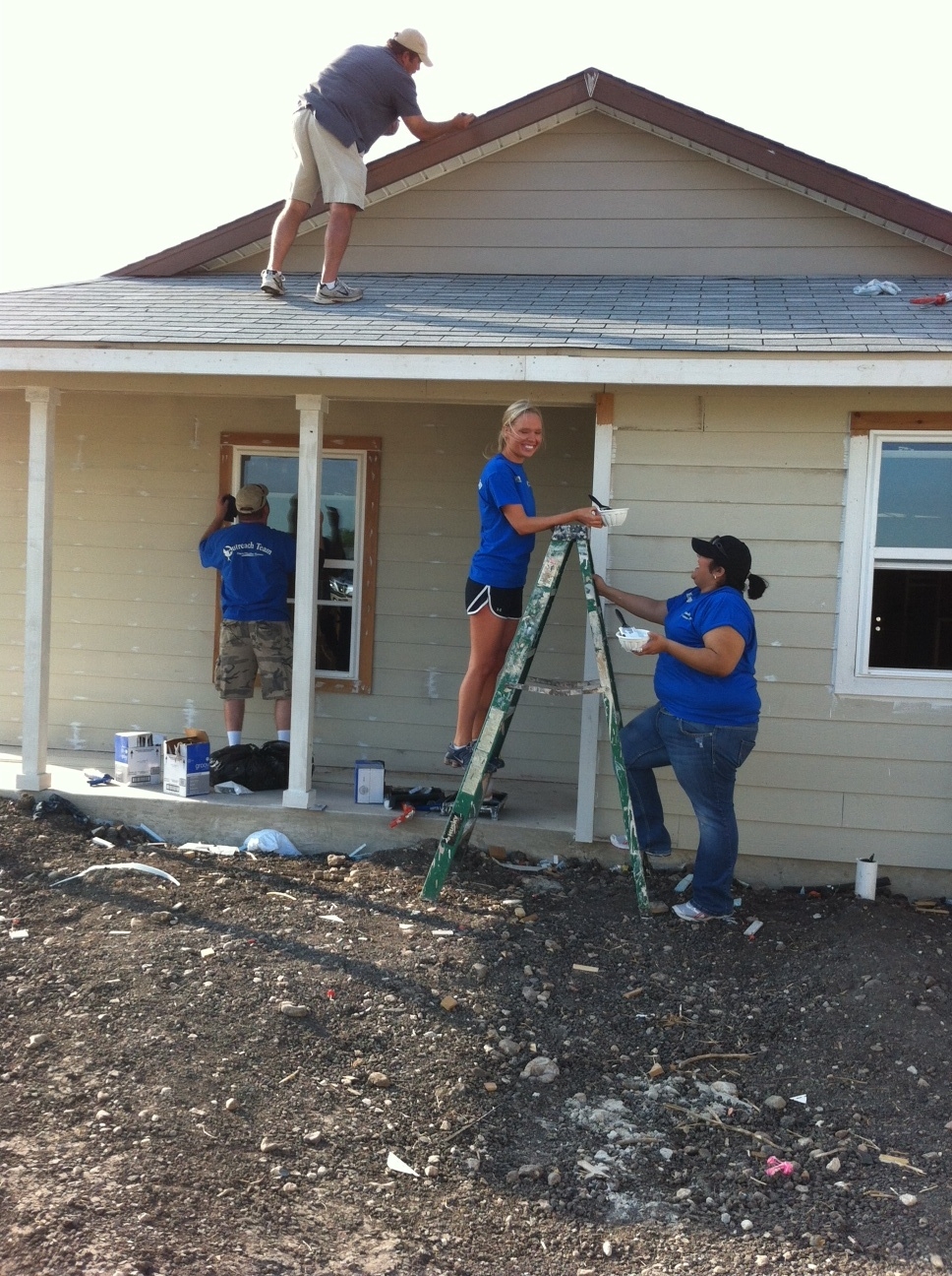 David Weekley Homes Team Members in San Antonio building a Habitat for Humanity home!
