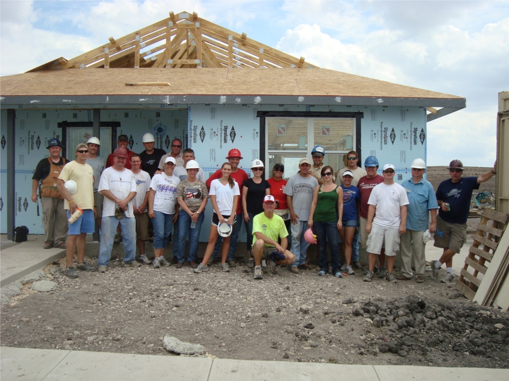 Teamwork! David Weekley Homes gives back to the San Antonio community by building a home for a very deserving family!
