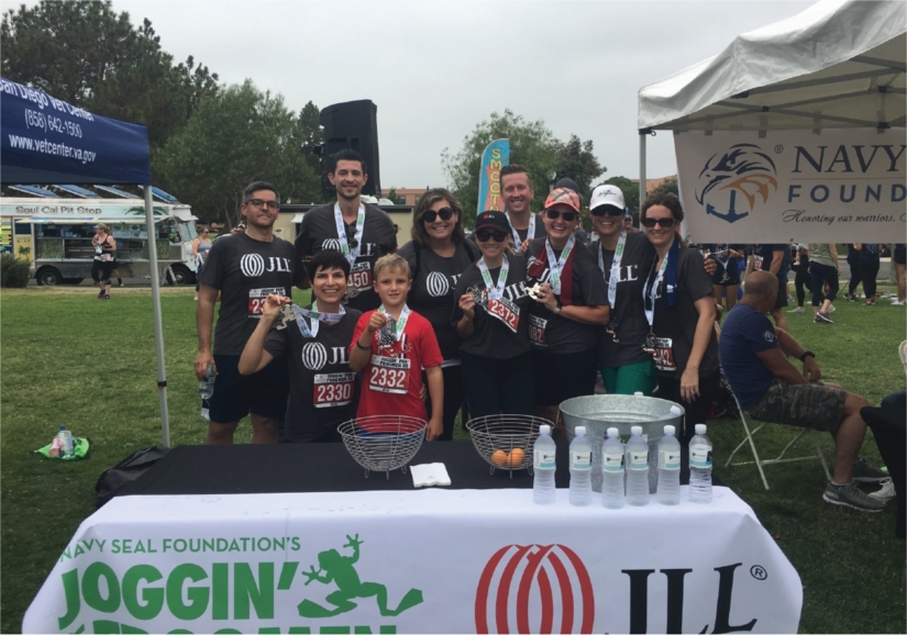 JLL team members were proud to participate in Joggin' For Frogmen's 5K Race in July to benefit the Navy Seal Foundation. 