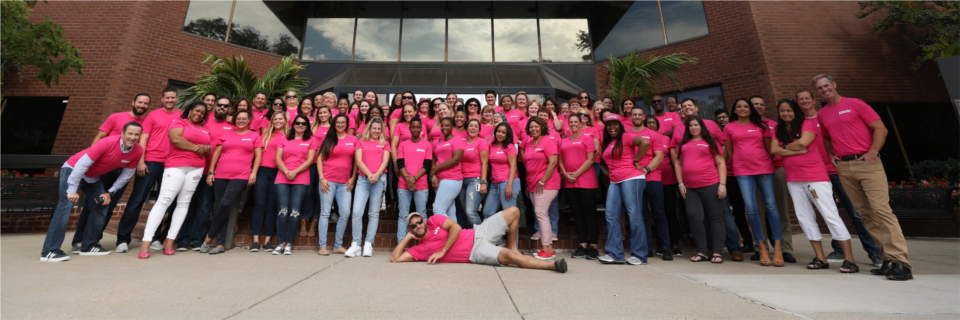NFM Lending employees supporting breast cancer awareness. 