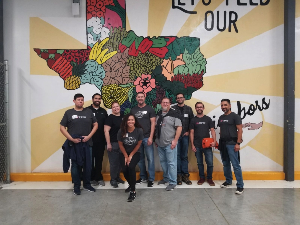 Team Talroo volunteers at the Central Texas Food Bank 
