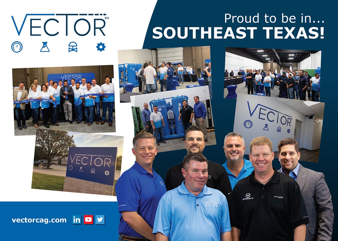 Proud and Excited to be in Southeast Texas!
Our newest Vector CAG location in Port Arthur, TX opened in fall 2019! We are excited to be part of this growing golden triangle community and look forward to working with you on your application solutions and product needs!