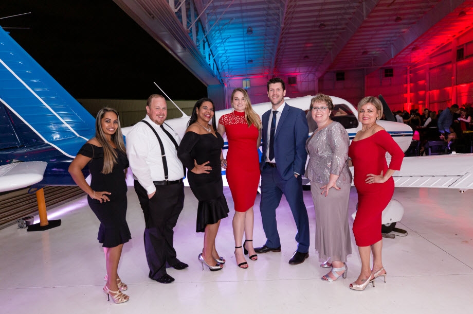 Crewmembers and their guests enjoyed our spectacular Christmas Gala, 'Come Fly with Me.' overlooking the runways of the Orlando Executive Airport.