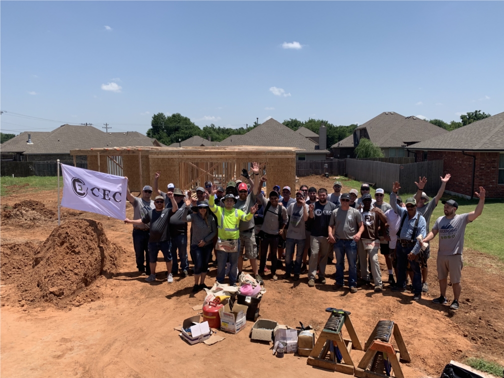 CEC Volunteering for Habitat for Humanity Home Build