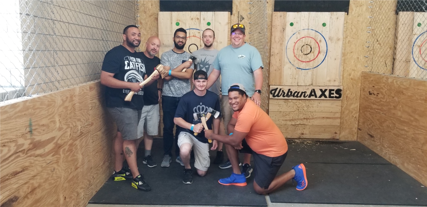 Some of our hardware specialists went ax throwing