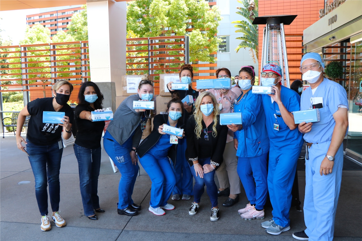 Mask delivery at St. Joseph's Hospital