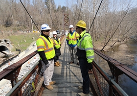 Bloede Dam - Jim-Adam-Kiewit on Bridge.JPG