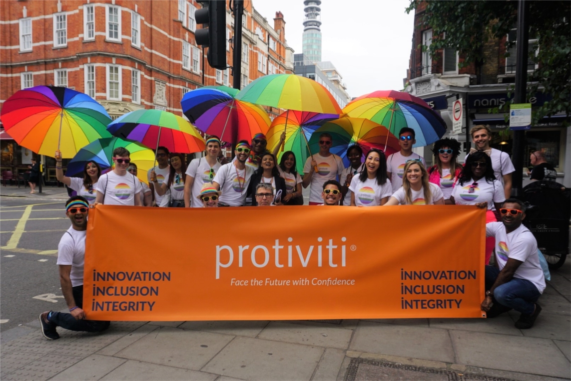 Protiviti employees at ProPride UK 2019