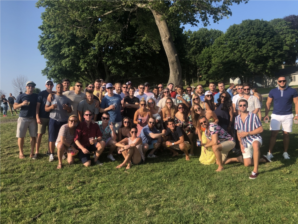 The Sales team at our Annual Summer Outing at Thompson Island. 