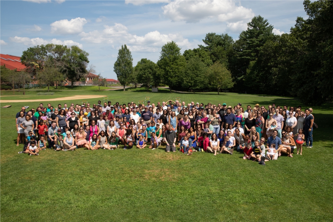 Bright Horizons Home Office employees are joined by partners and children at the 2019 Summer Picnic.