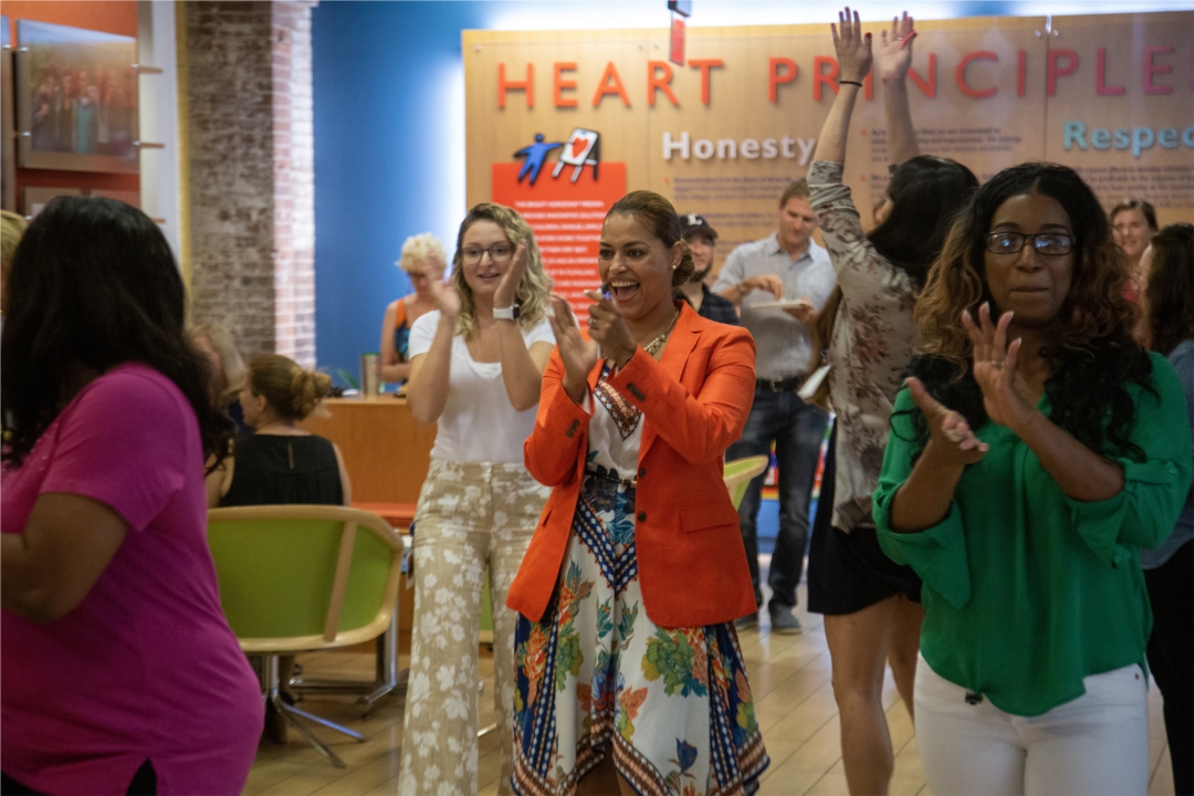 Bright Horizons Home Office employees participate in the 2019 Multicultural Celebration.
