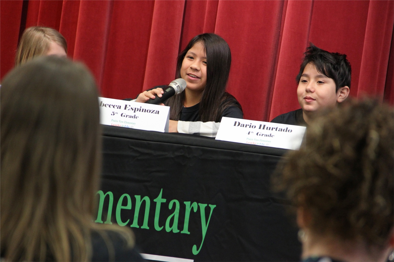 Seven Hills Elementary School students answer questions from educators across the region regarding their school’s leadership and social-emotional learning programs as part of The Leader in Me. The campus was designated a Lighthouse School for its implementation of the character-building program.
