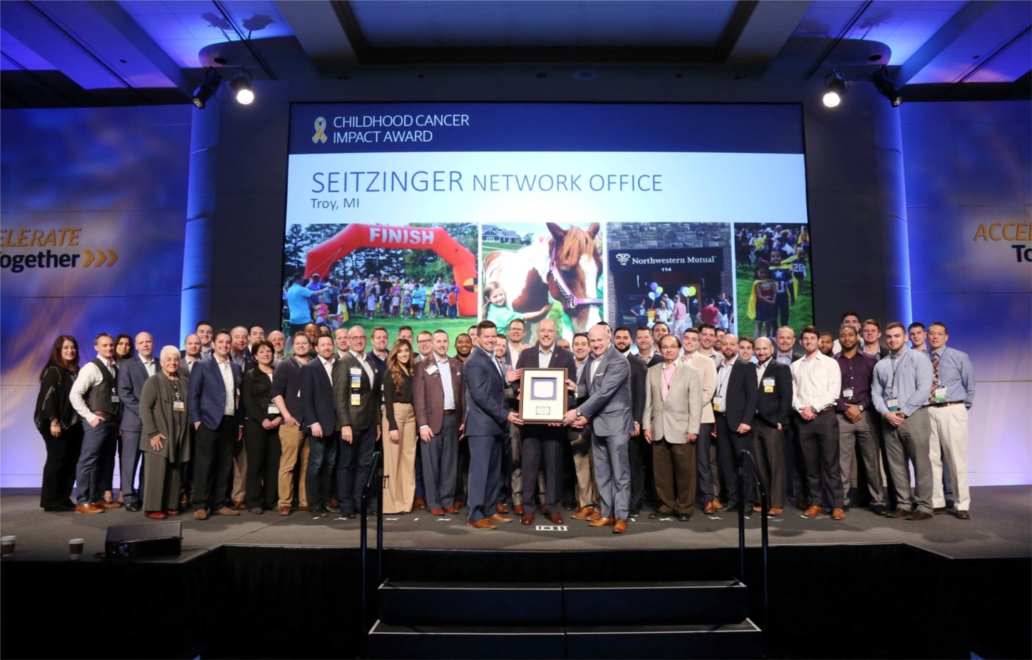 Through our concerted and continued dedication to Childhood Cancer Awareness, Northwestern Mutual - Troy was awarded the National Childhood Cancer Impact Award in 2018.