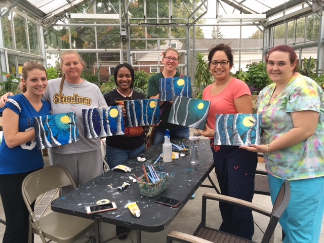 Special Tree team members are encouraged to take regular time out for physical and emotional renewal, including art classes held in the on-campus greenhouse. 