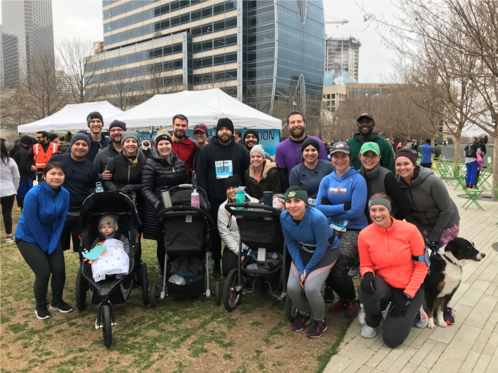 The Beck Group geared up for the Dallas race, Form Follows Fitness 5K in February 2019.