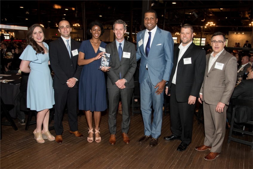 Our team in Dallas accepting an award for our contributions to the construction industry in Dallas.