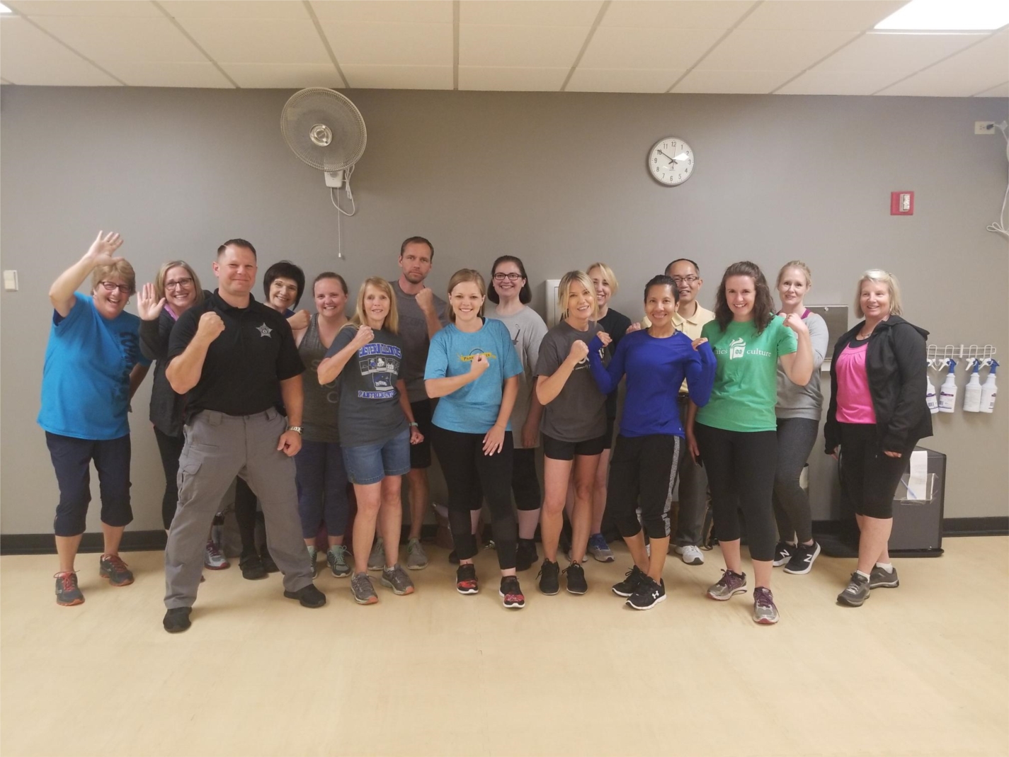 A self-defense class taught by the Elmhurst Police Department. 