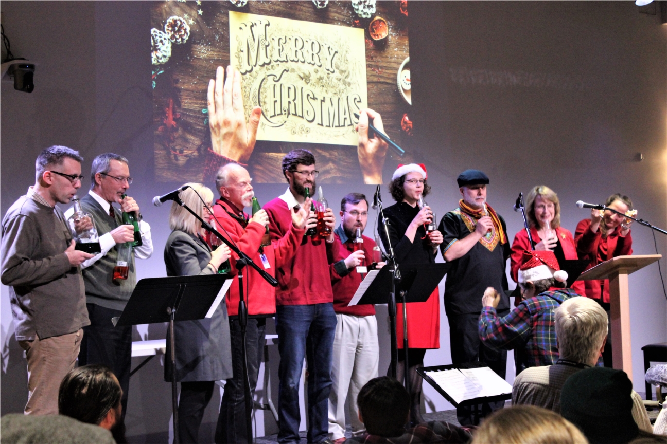 Bottle Band from our Center for Excellence in World Arts, performing at Christmas