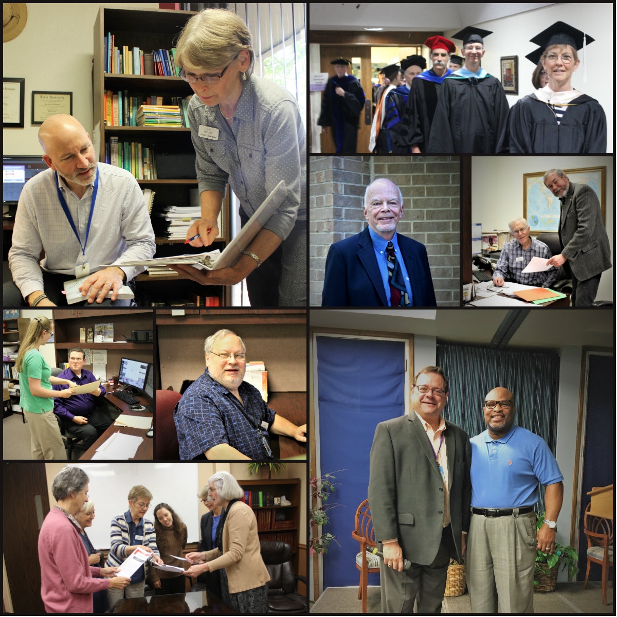 Collage of recent faculty, staff and students