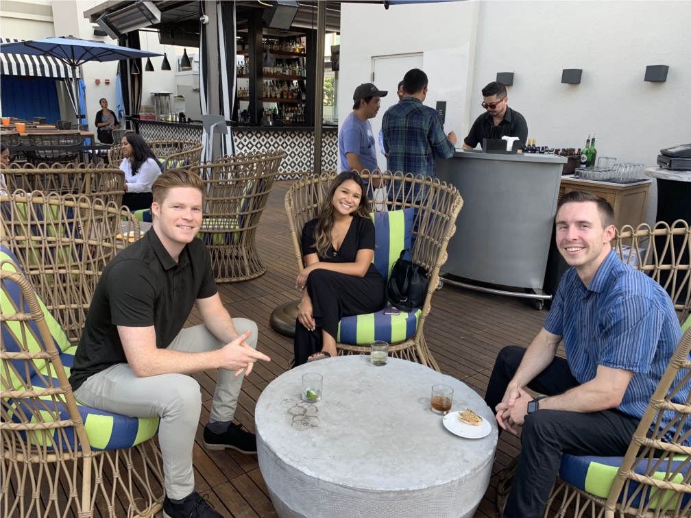 We live by work hard, play hard and our team enjoyed a rooftop happy hour for meeting revenue goals. 