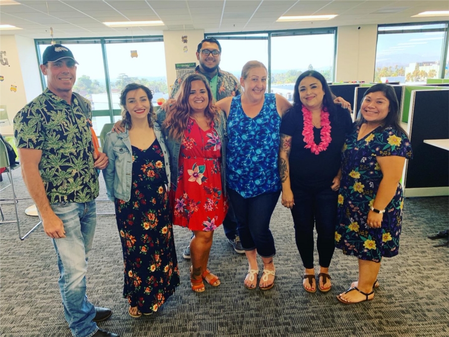 Branded Group team members dress up for "Aloha Friday," to conclude Branded Group's Spirit Week.