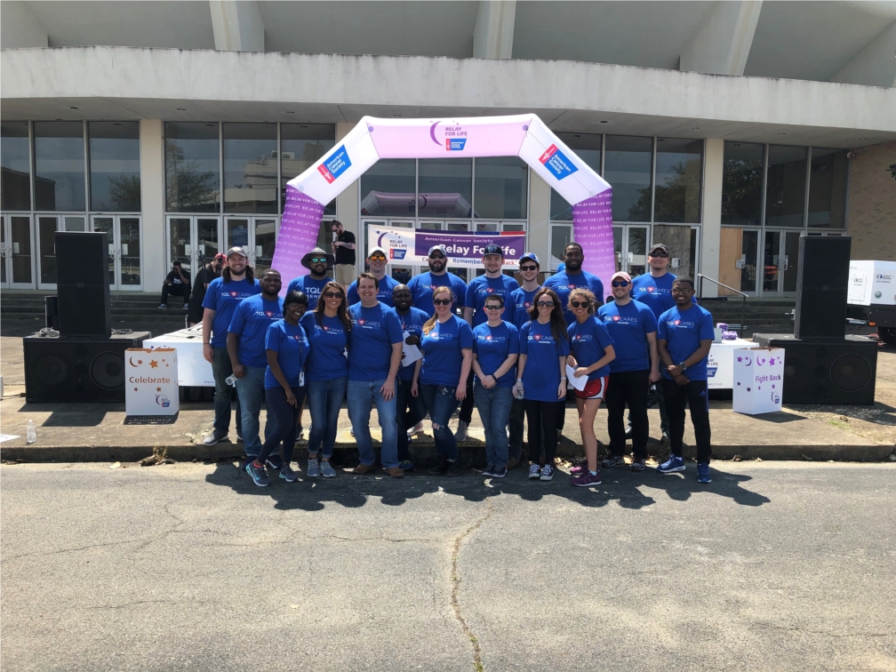 Team Memphis getting ready to walk in this year's American Cancer Society Relay for Life