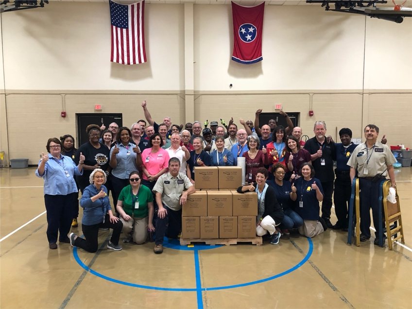 SCO Faculty and Staff after the Meals of Hope meal packing event on our 9/11 Service Day.