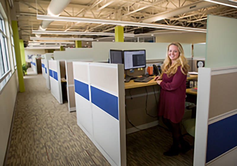 Amelia Retrum at work in KL Engineering's Madison Headquarters.