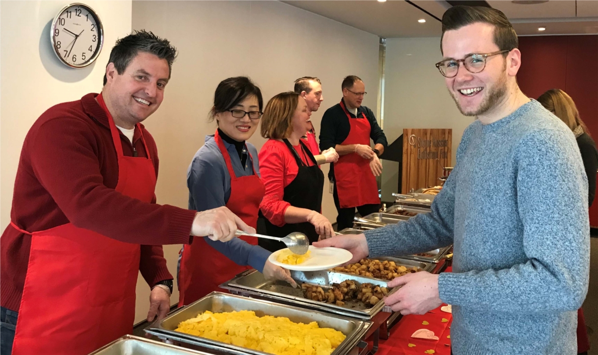 Valentine's Day Brunch. Sterne Kessler employees enjoyed a delicious breakfast with coworkers.