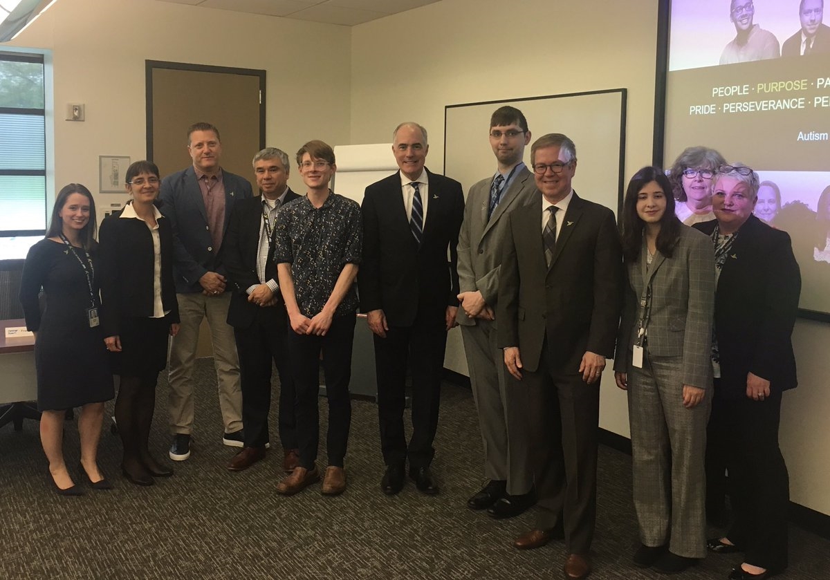 PA State Senator, Robert Casey, visits SAP to meet with employees who are members of SAP's Autism at Work program. 