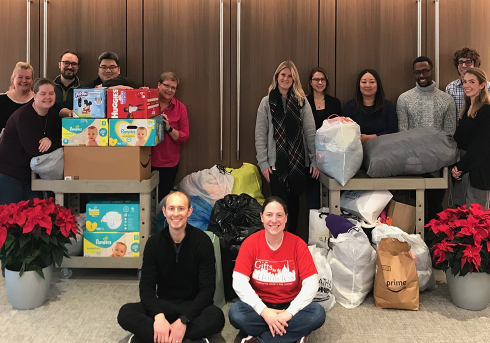 Buckley’s attorneys and staff kick off the holiday season by donating clothes to benefit Gifts for the Homeless, Inc.