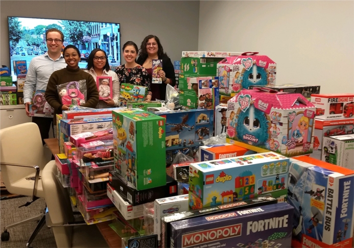 Buckley employees collected and donated 265 toys for our U.S. Marine Corps Reserve Toys for Tots toy drive, which distributes toys to needy children throughout the DC-area.