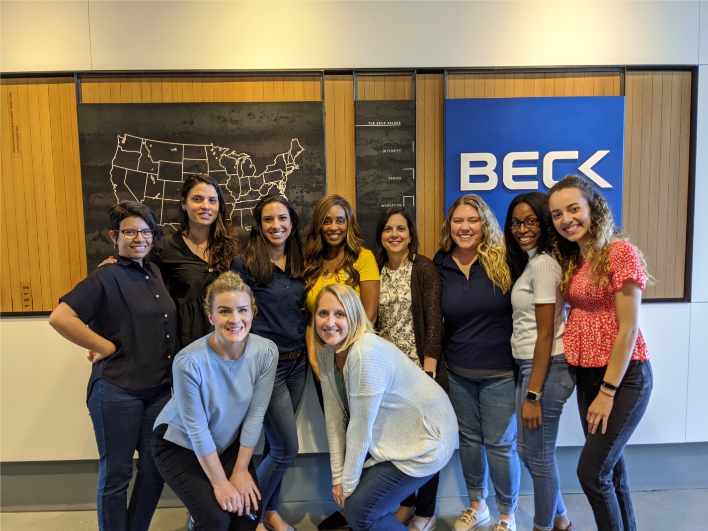 Beck employees celebrating National Women in Construction week.