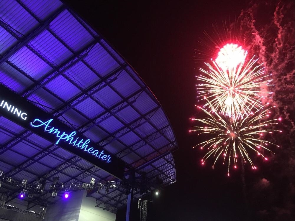 Fireworks at the end of the company-wide concert with music from the BoDeans and the Steve Miller Band in honor of West Bend's 125th Anniversary.