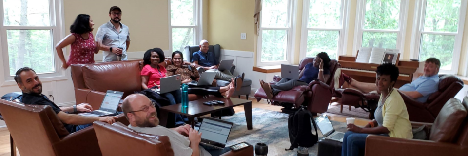 The Catoctin Getaway is a vacation home just for TCGers. These TCGers used the house for a team meeting and cookout.