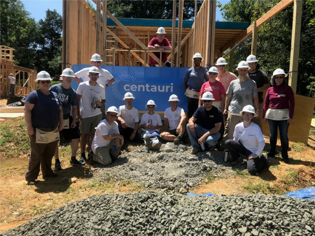 Centauri employees volunteering with Habitat for Humanity of Northern Virginia.