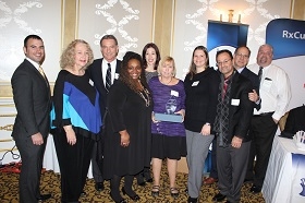 The team from Center For Family Services receiving the Nonprofit of the Year award. 