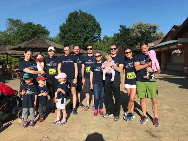 Members of our firm and their families supporting a local 5k race for charity at the Cleveland Zoo.