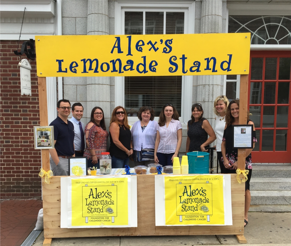 Each year Lamb McErlane PC participates in the Legal Lemonade Days supporting Alex's Lemonade Stand Foundation. 