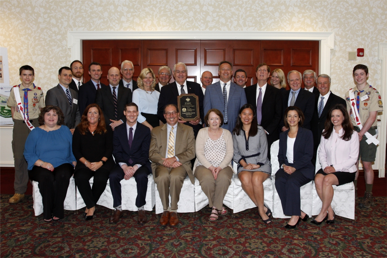 Lamb McErlane employees gathered to support Chairman / Managing Partner Joel Frank being recognized by the Chester County Council of the Boy Scouts of America as the 2018 Distinguished Citizen of the Year. 