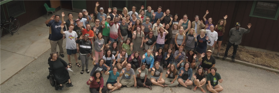 UEC staff photo taken at 2019 all-staff retreat.