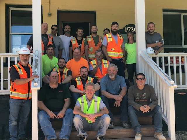 Sturgeon Electric volunteers at the Te Veo House