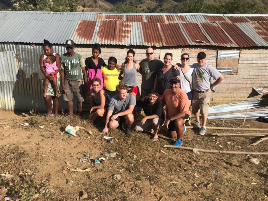 Macro employees giving back to community by volunteering with DC IT group of companies rebuilding homes in the Dominican Republic.