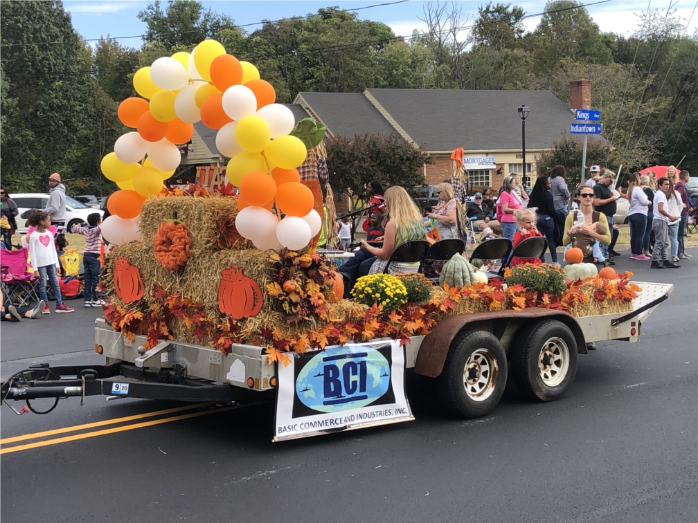 Employees designed a float for the annual King George Fall Festival.