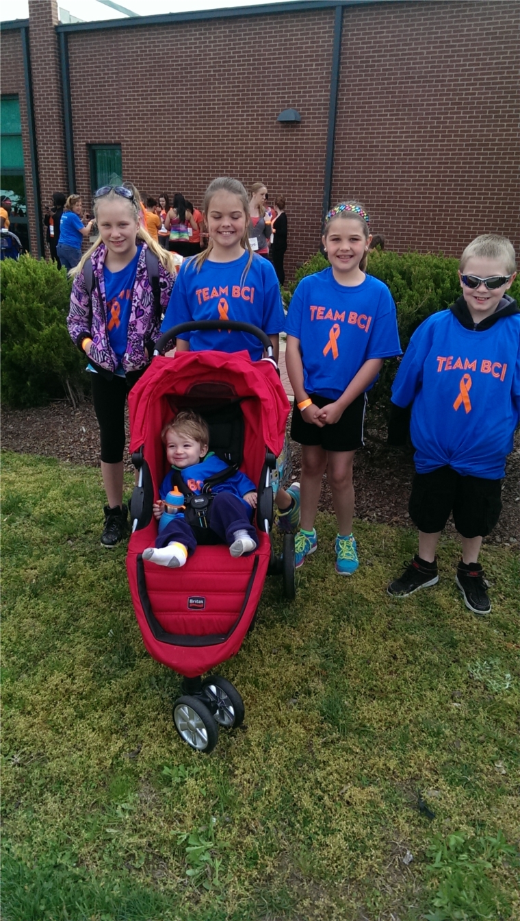 Employees and their children participated in the MS Walk.
