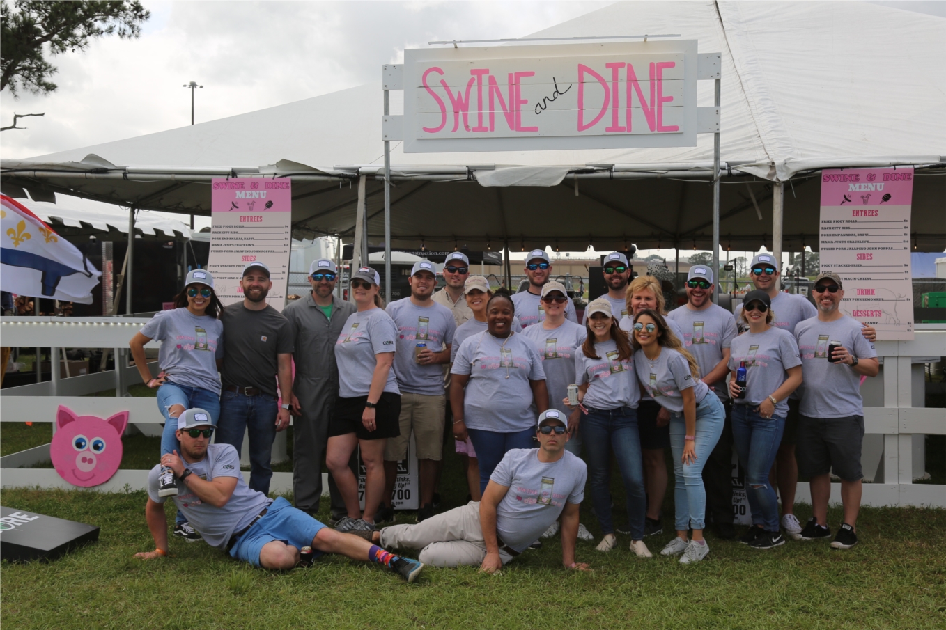 Hogs for the Cause team "Swine and Dine"